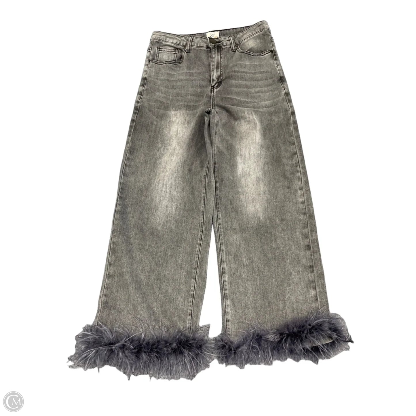 Jeans Cropped By Easel In Black Denim, Size: M