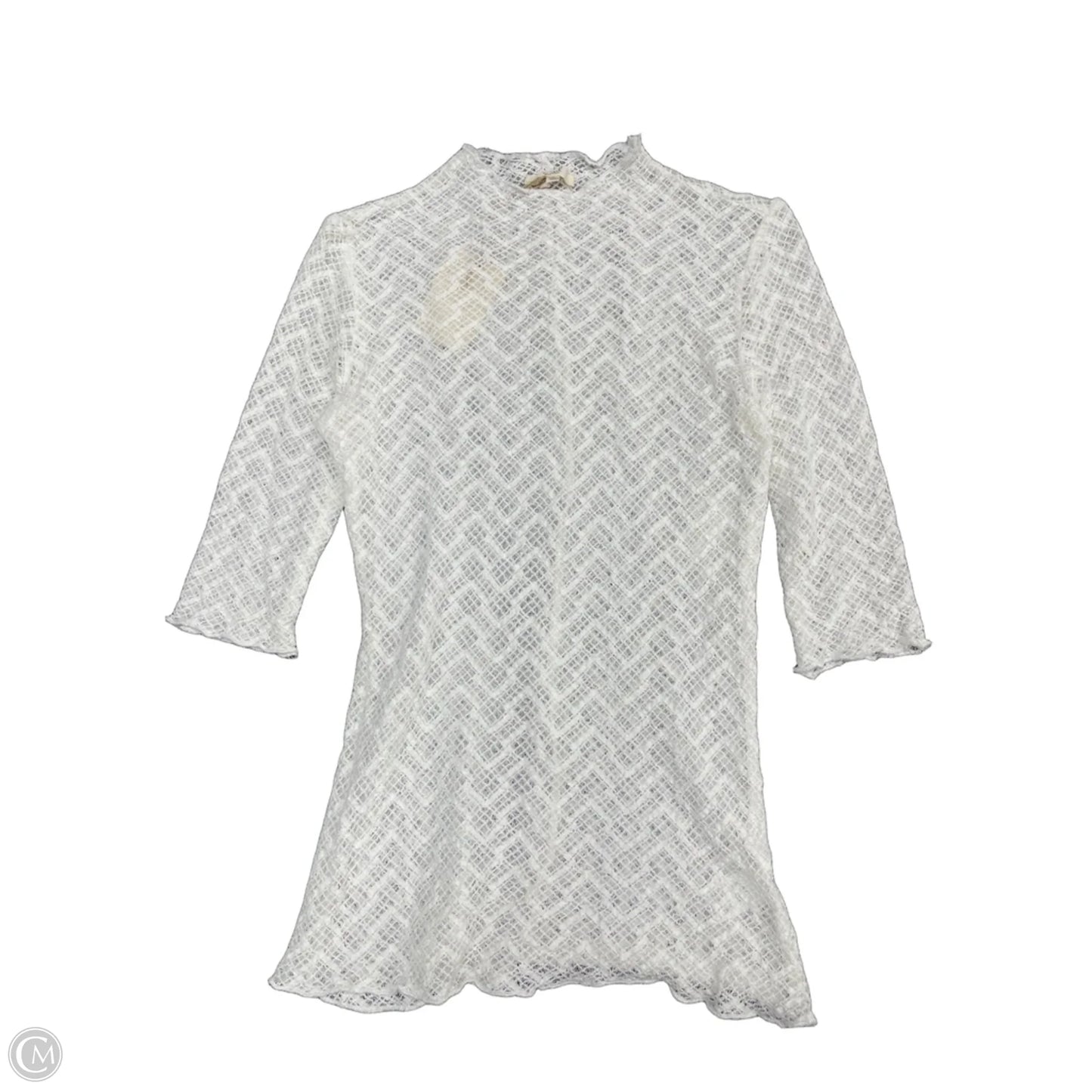 Top Short Sleeve By Easel In White, Size: M