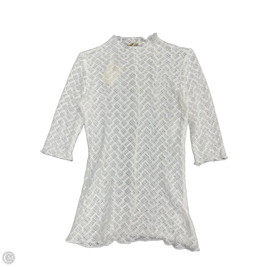 Top Short Sleeve By Easel In White, Size: M