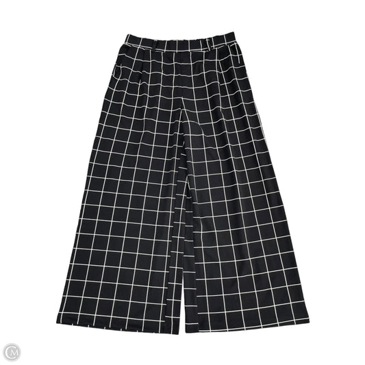 Pants Wide Leg By Melloday In Black & White, Size: 1x