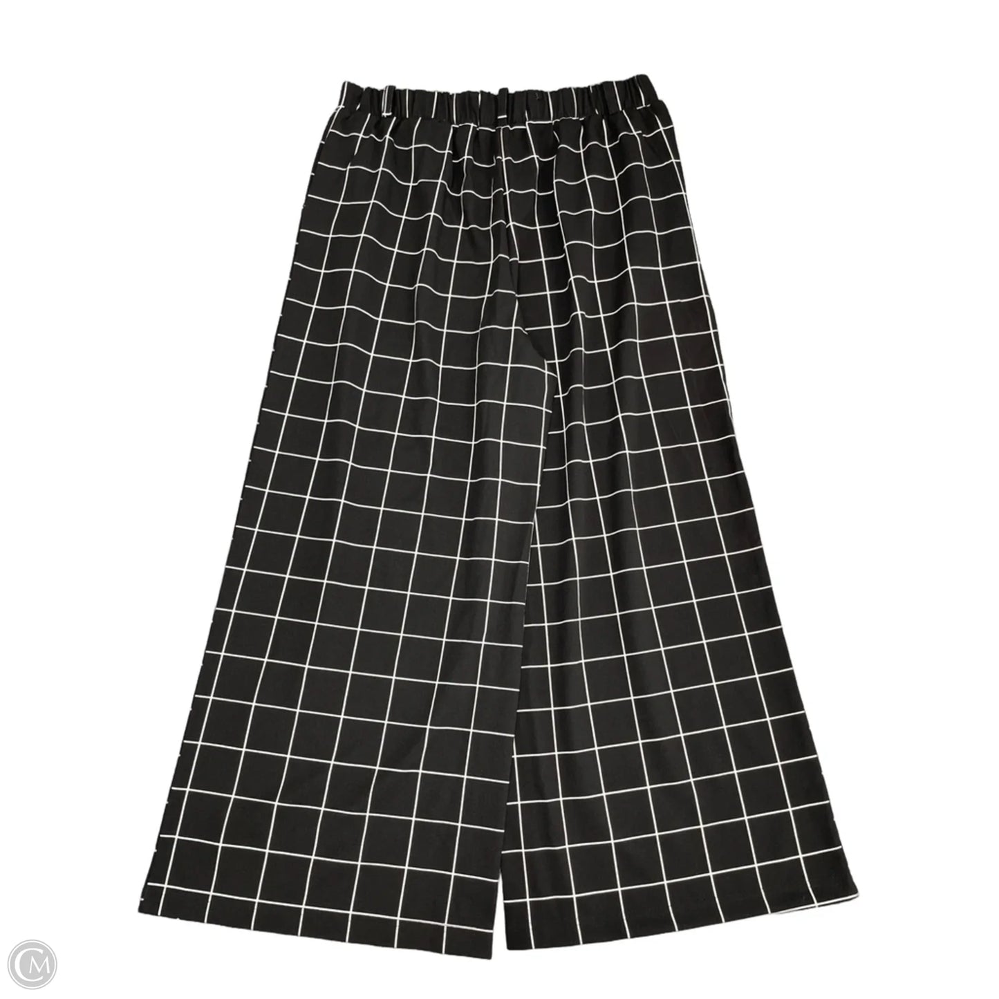 Pants Wide Leg By Melloday In Black & White, Size: 1x
