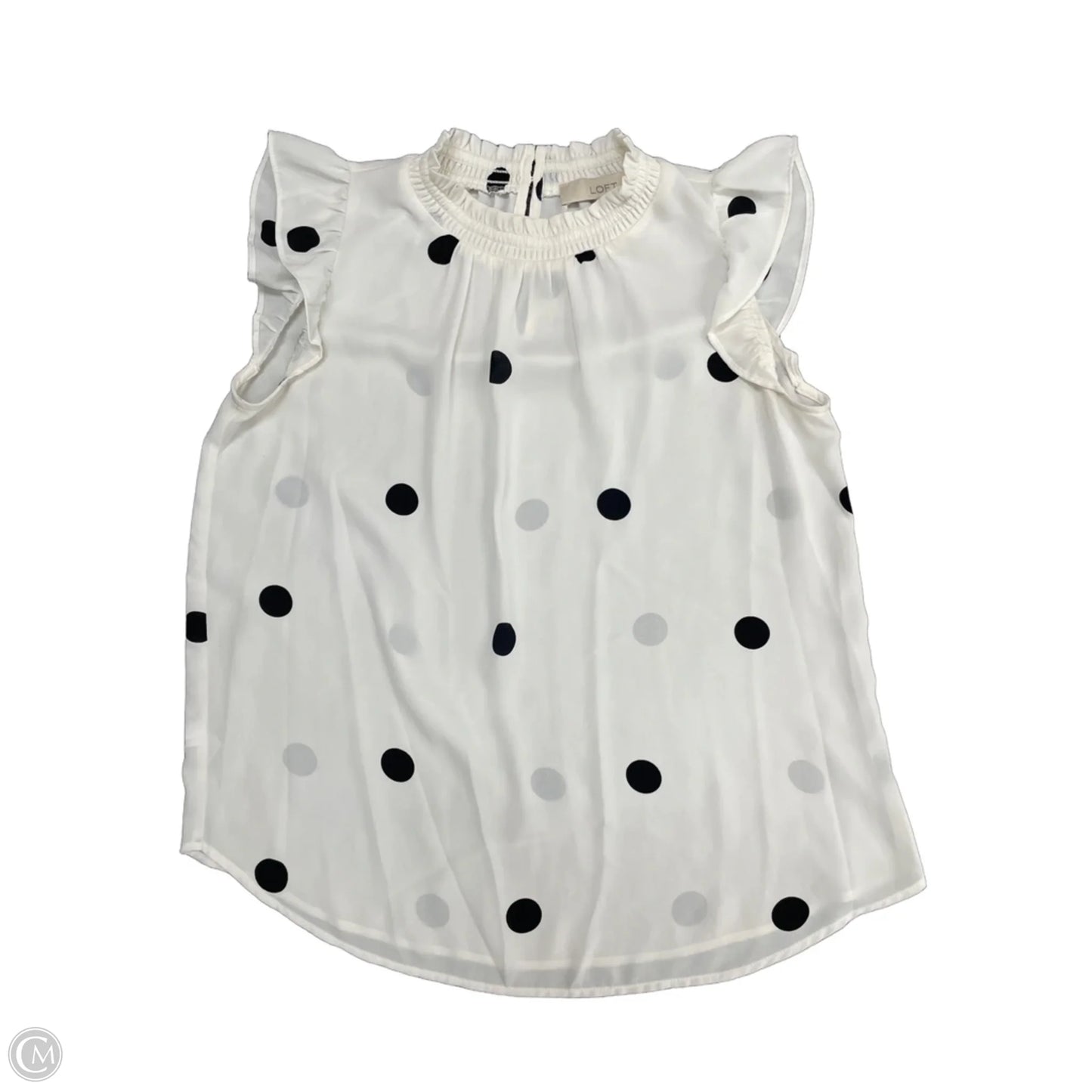 Top Short Sleeve By Loft In Black & White, Size: Xs