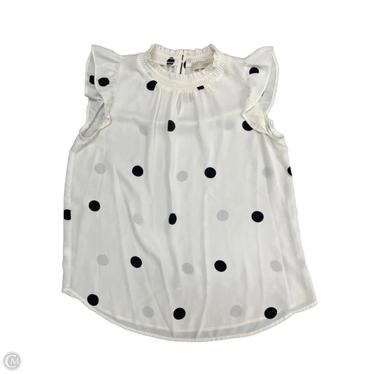 Top Short Sleeve By Loft In Black & White, Size: Xs