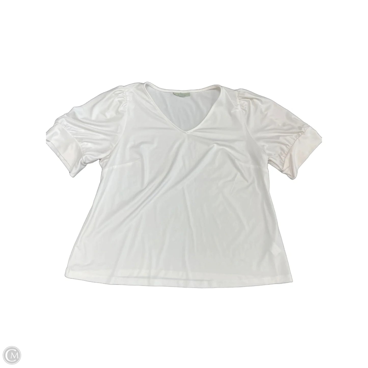 Top Short Sleeve By Ryegrass In Ivory, Size: 1x