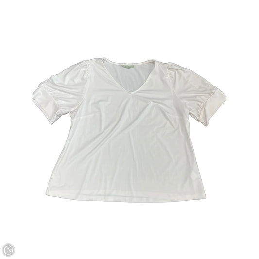Top Short Sleeve By Ryegrass In Ivory, Size: 1x