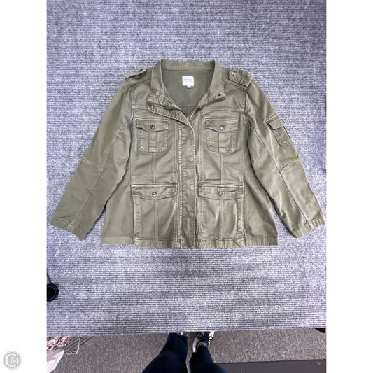 Jacket Other By Kensie In Green, Size: 1x