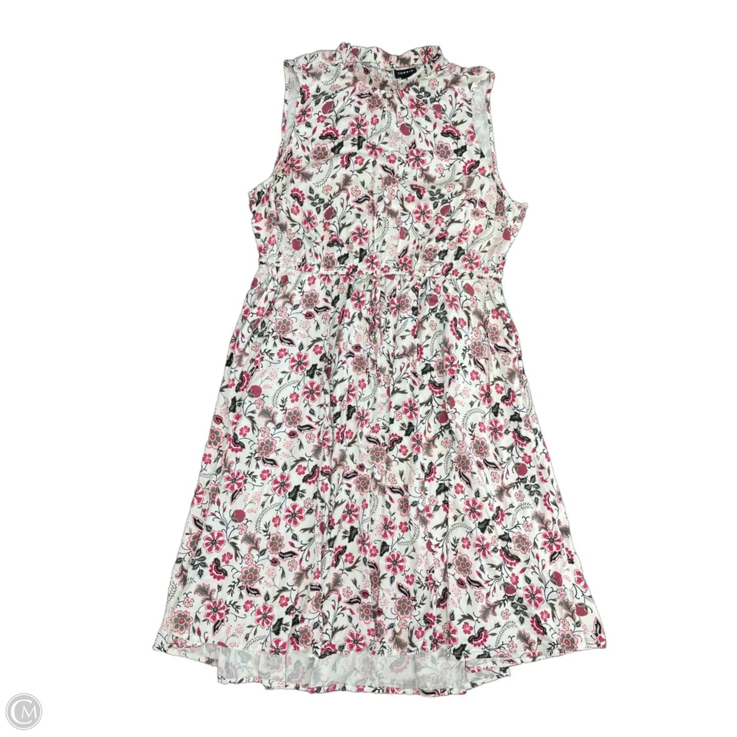 Dress Casual Short By Torrid In Pink & White, Size: 1x