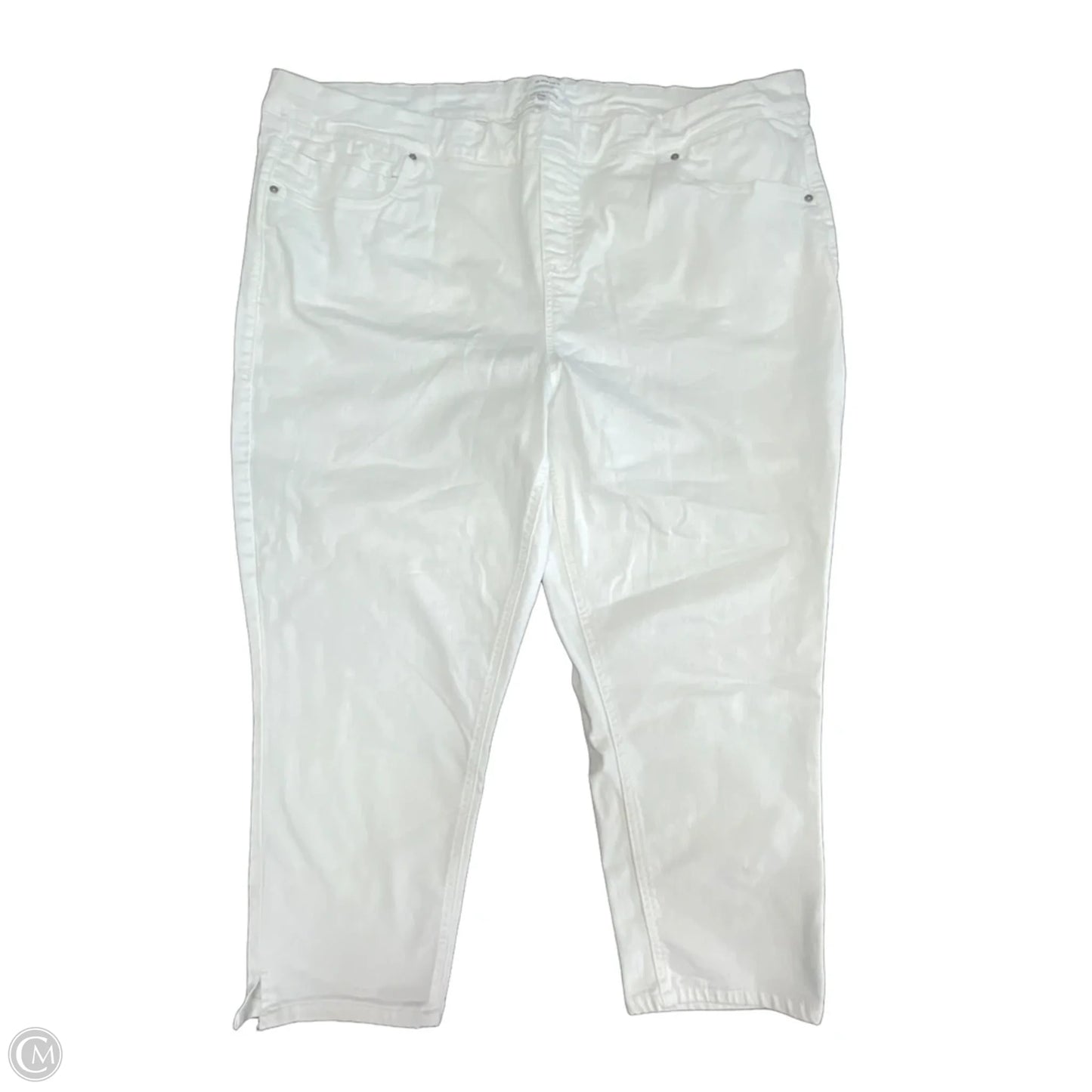 Jeans Cropped By West Bound In White Denim, Size: 24