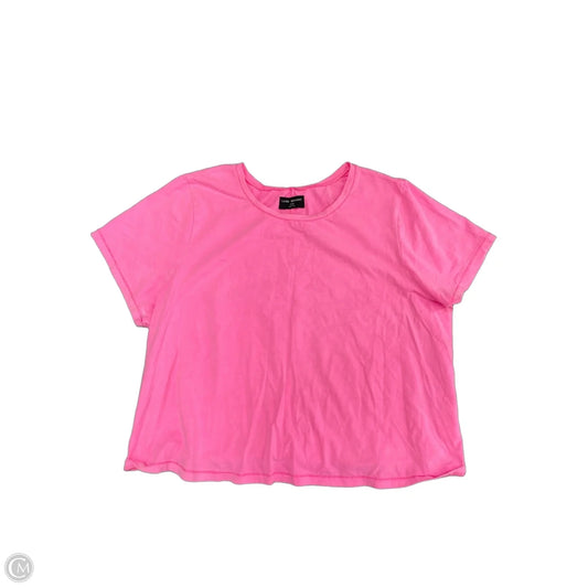 Top Short Sleeve Basic By Lane Bryant In Pink, Size: 2x