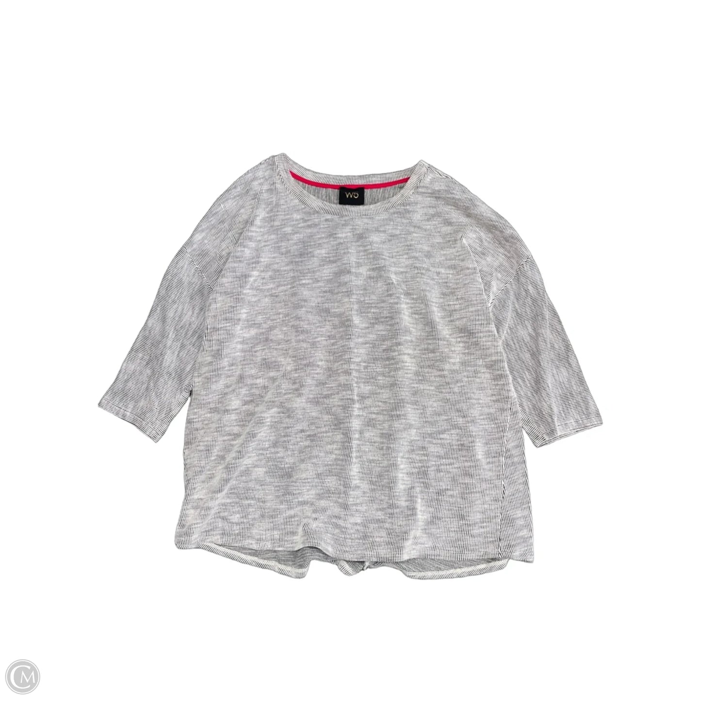 Top Short Sleeve By W5 In Grey, Size: 2x
