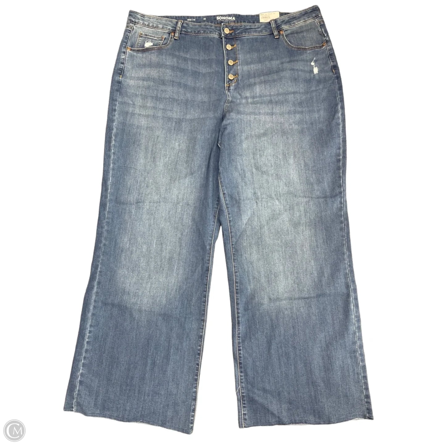 Jeans Wide Leg By Sonoma In Blue Denim, Size: 22