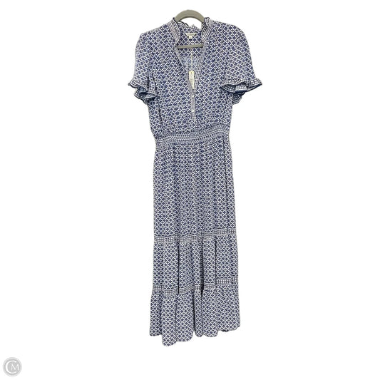 Dress Casual Maxi By Max Studio In Blue & White, Size: Xl