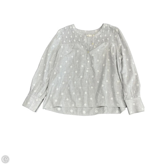 Top Long Sleeve By Loft In Grey, Size: L