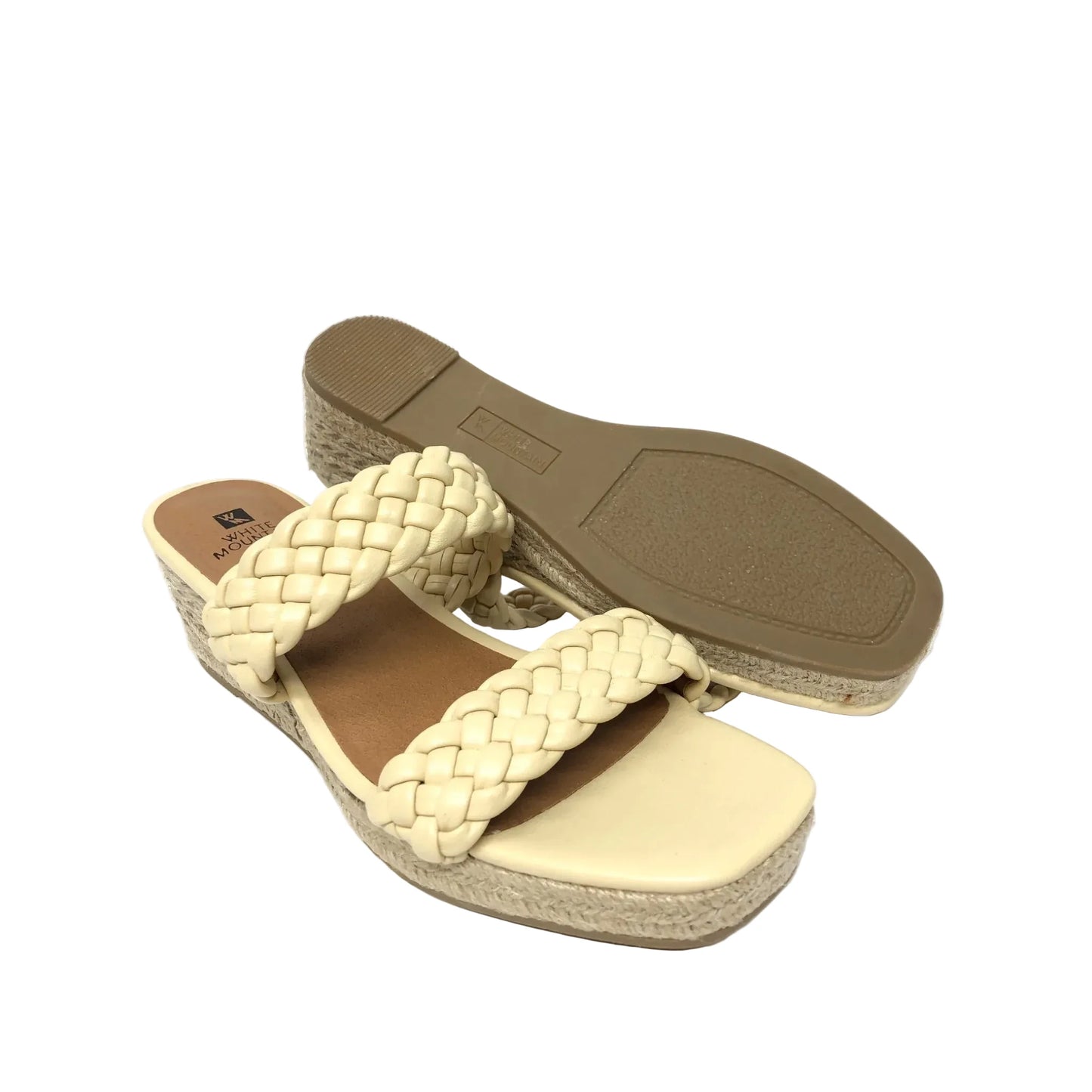 Sandals Heels Wedge By White Mountain In Yellow, Size: 8.5
