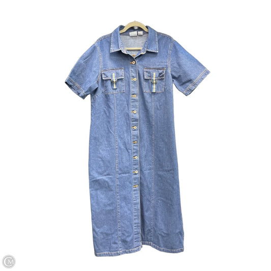 Dress Casual Midi By Carolina Blues In Blue Denim, Size: 16