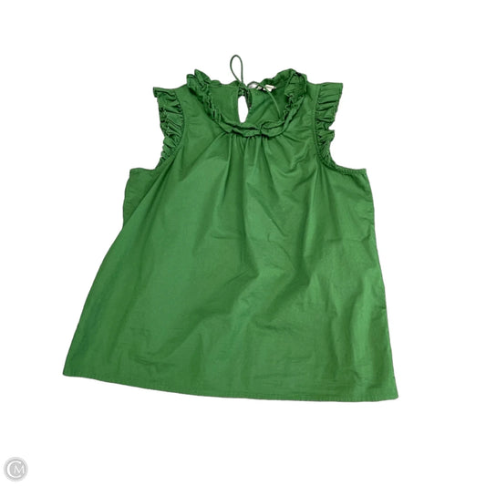 Top Sleeveless By J. Crew In Green, Size: M