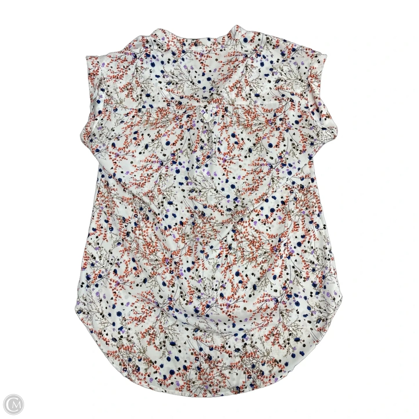 Top Short Sleeve By Pleione In Blue & Orange, Size: Xs