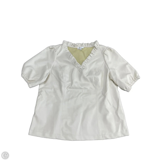 Top Short Sleeve By Clothes Mentor In Cream, Size: M