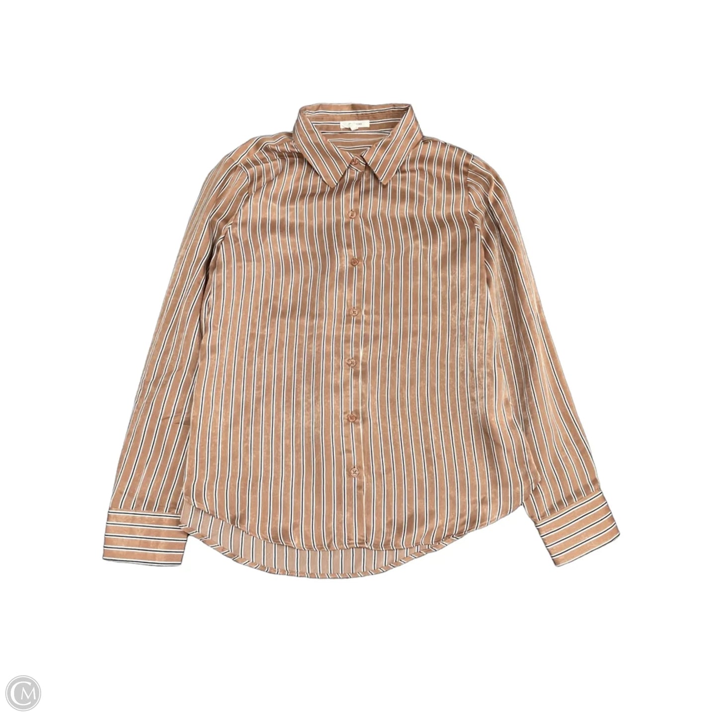 Blouse Long Sleeve By Maurices In Beige, Size: M
