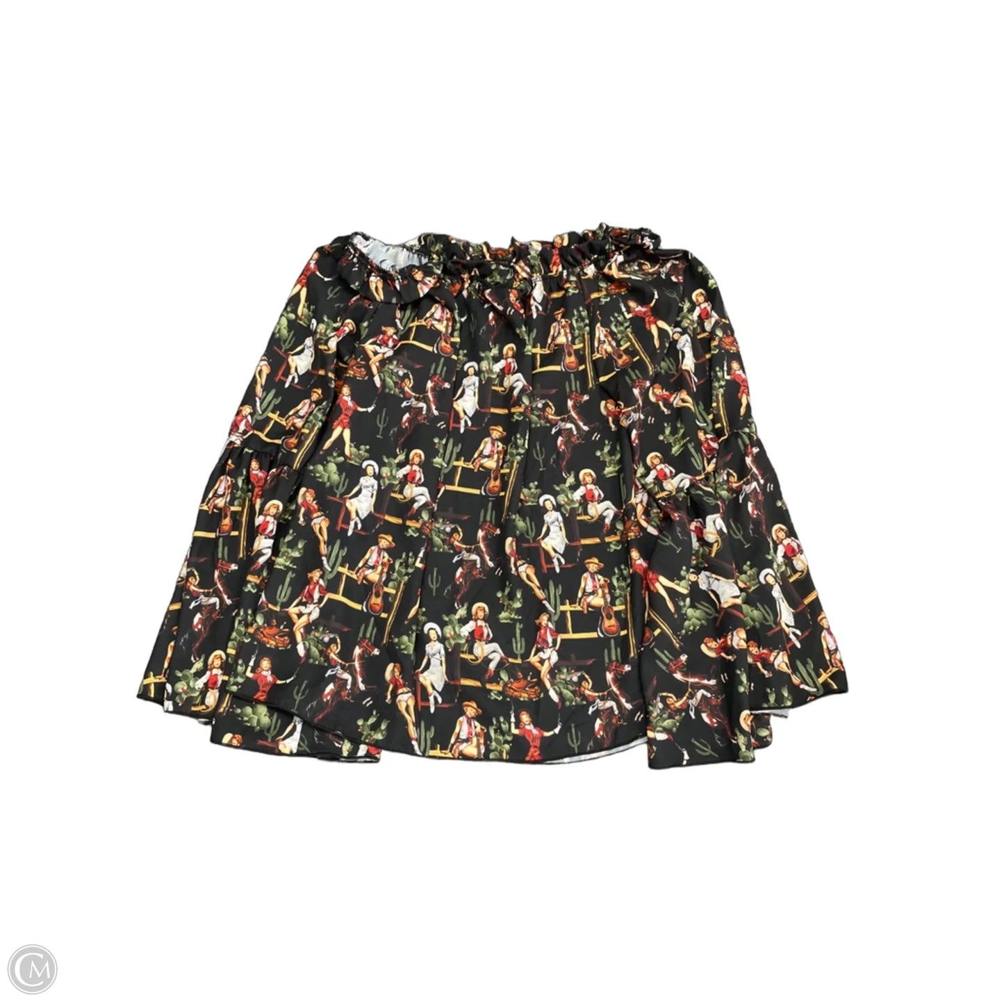 Top Long Sleeve By Lucky & Blessed In Black, Size: S