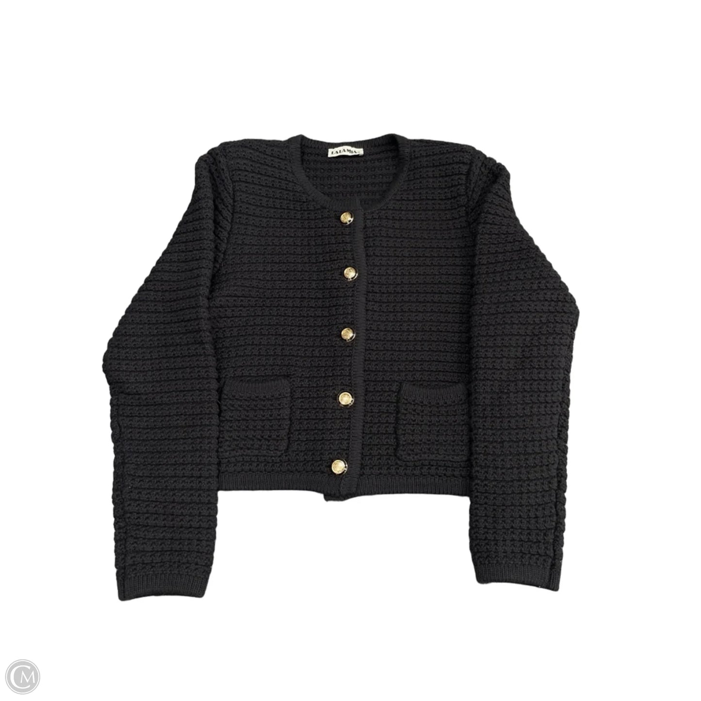 Sweater Cardigan By Clothes Mentor In Black, Size: M