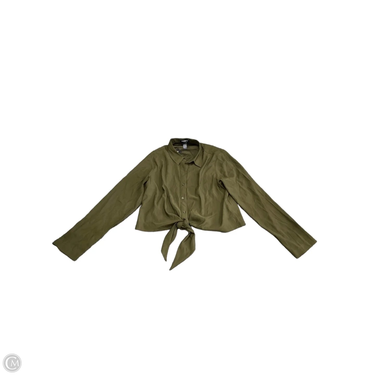 Top Long Sleeve By Express In Green, Size: M