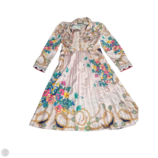 Dress Casual Midi By Cmb In Pink, Size: L