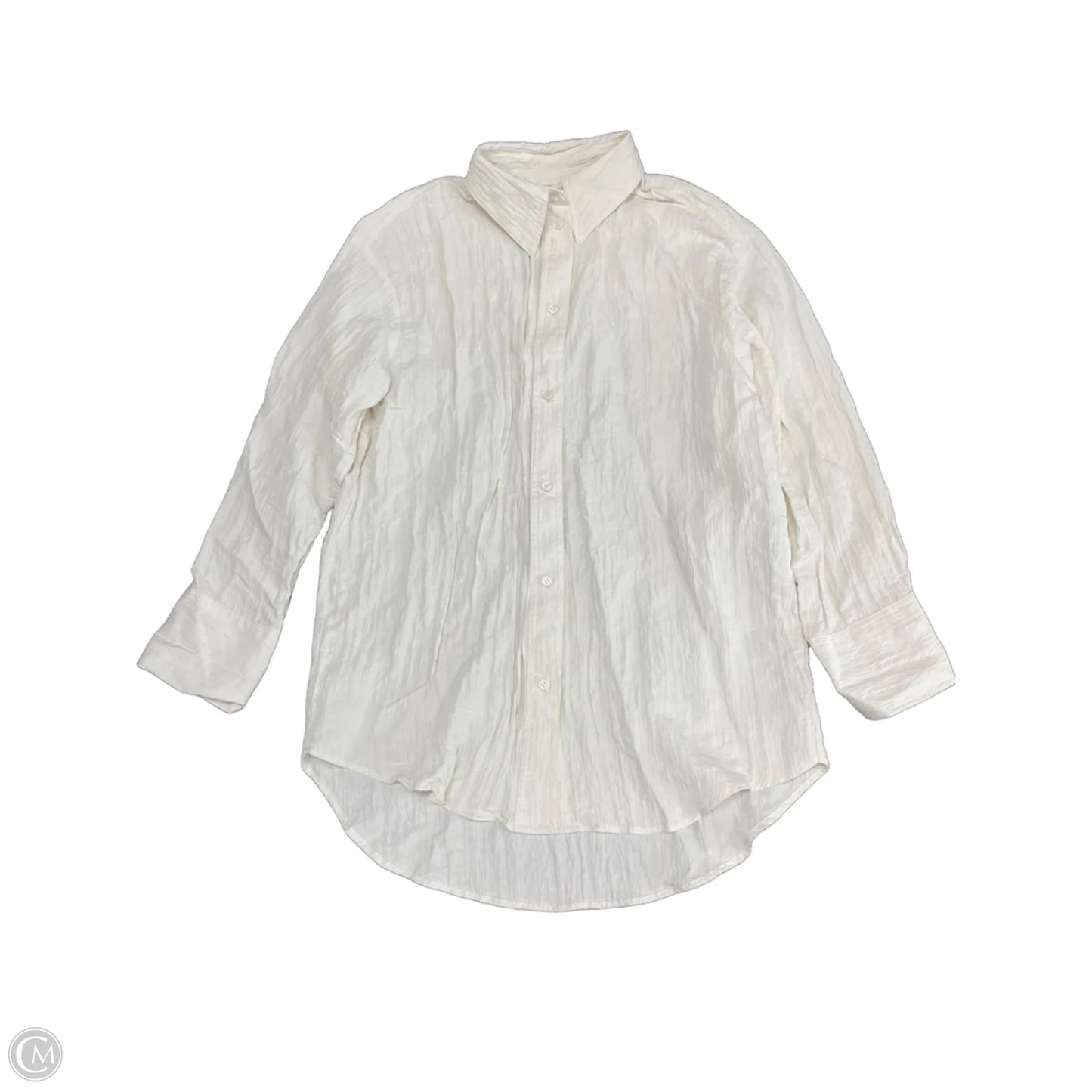 Top Long Sleeve By H&m In Ivory, Size: S