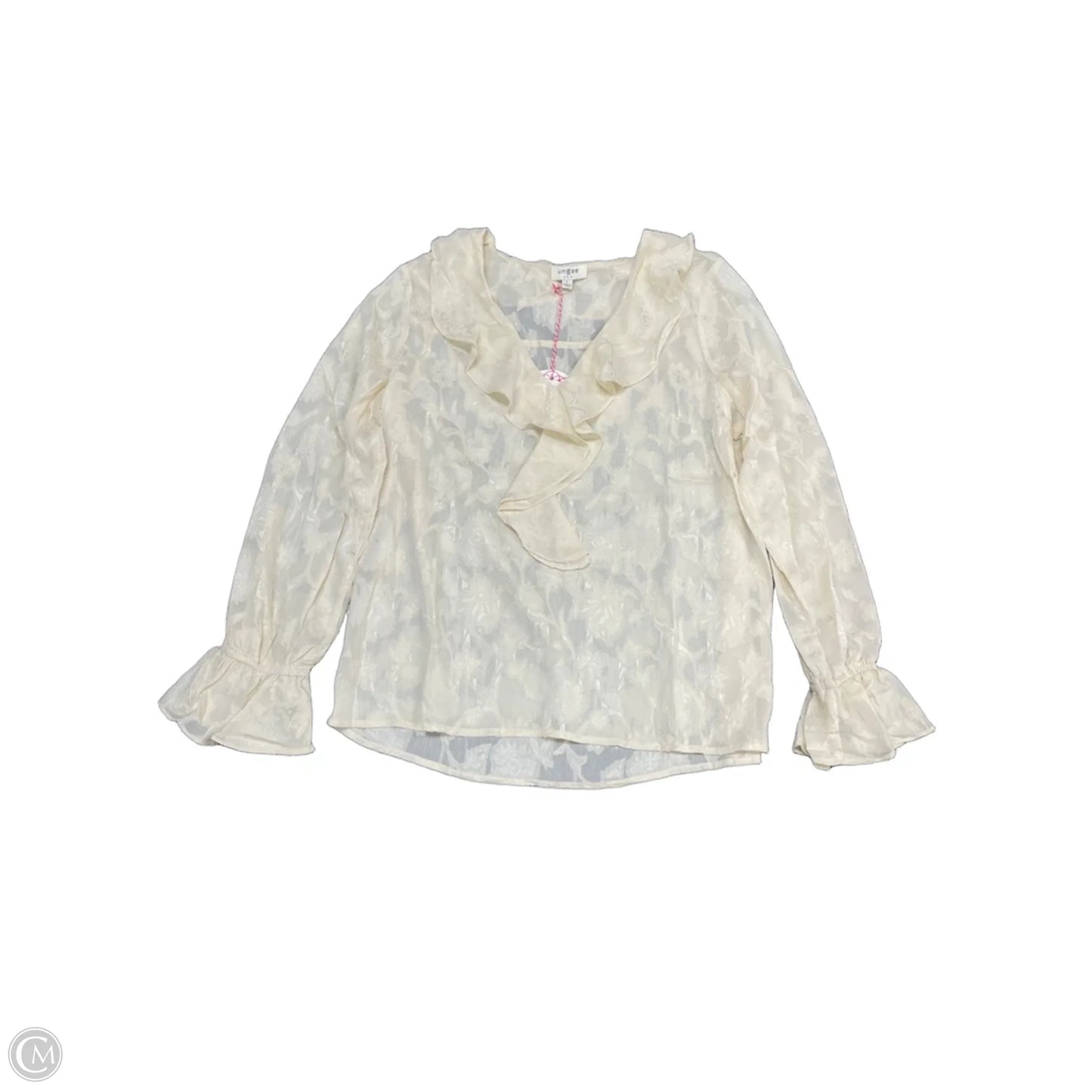 Top Long Sleeve By Umgee In Cream, Size: L