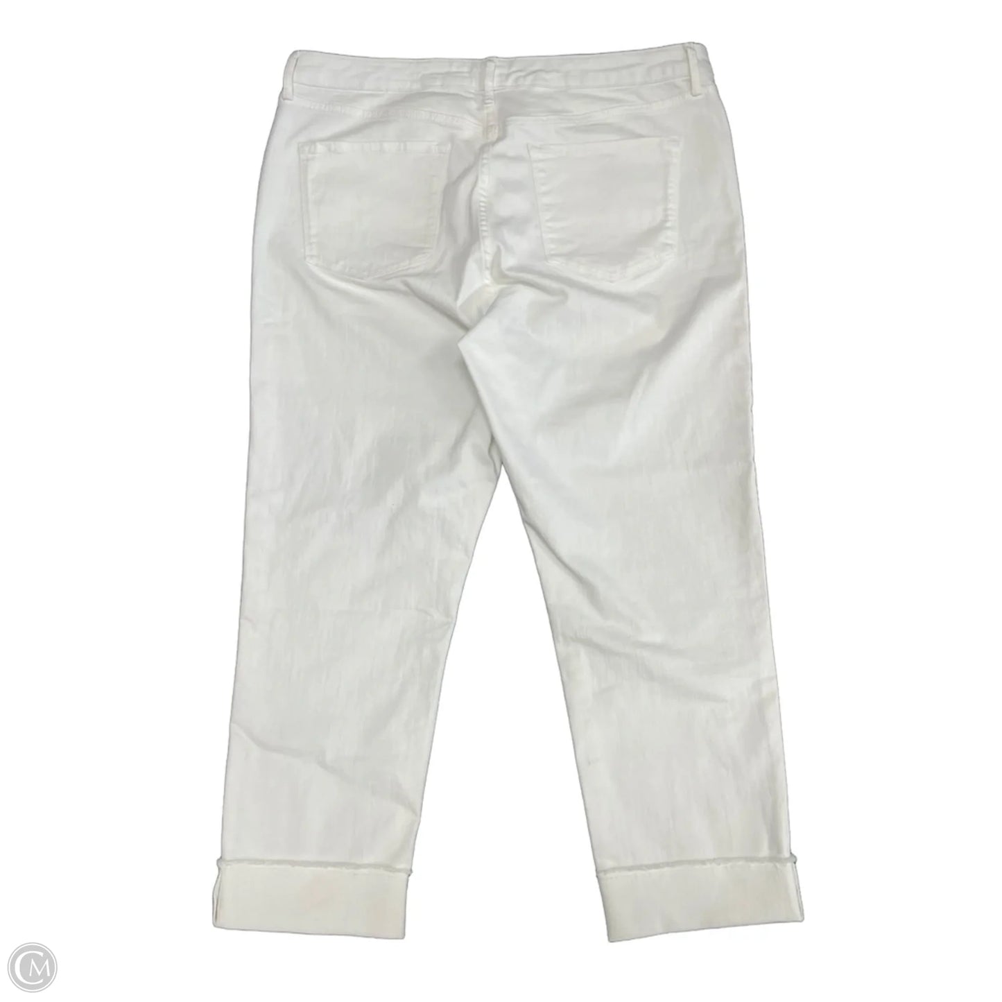 Jeans Cropped By Nine West In White Denim, Size: 16