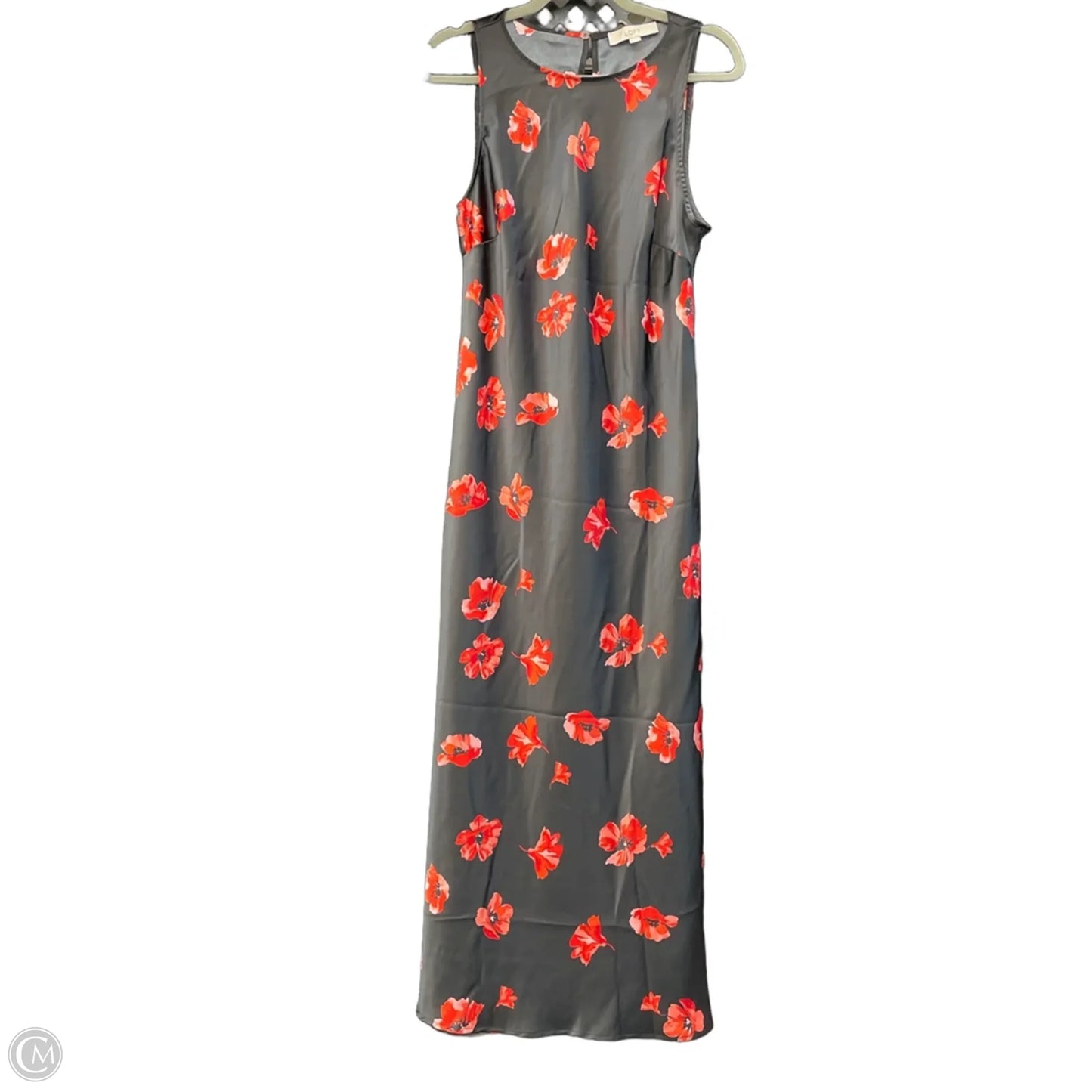 Dress Casual Midi By Loft In Black & Red, Size: 10
