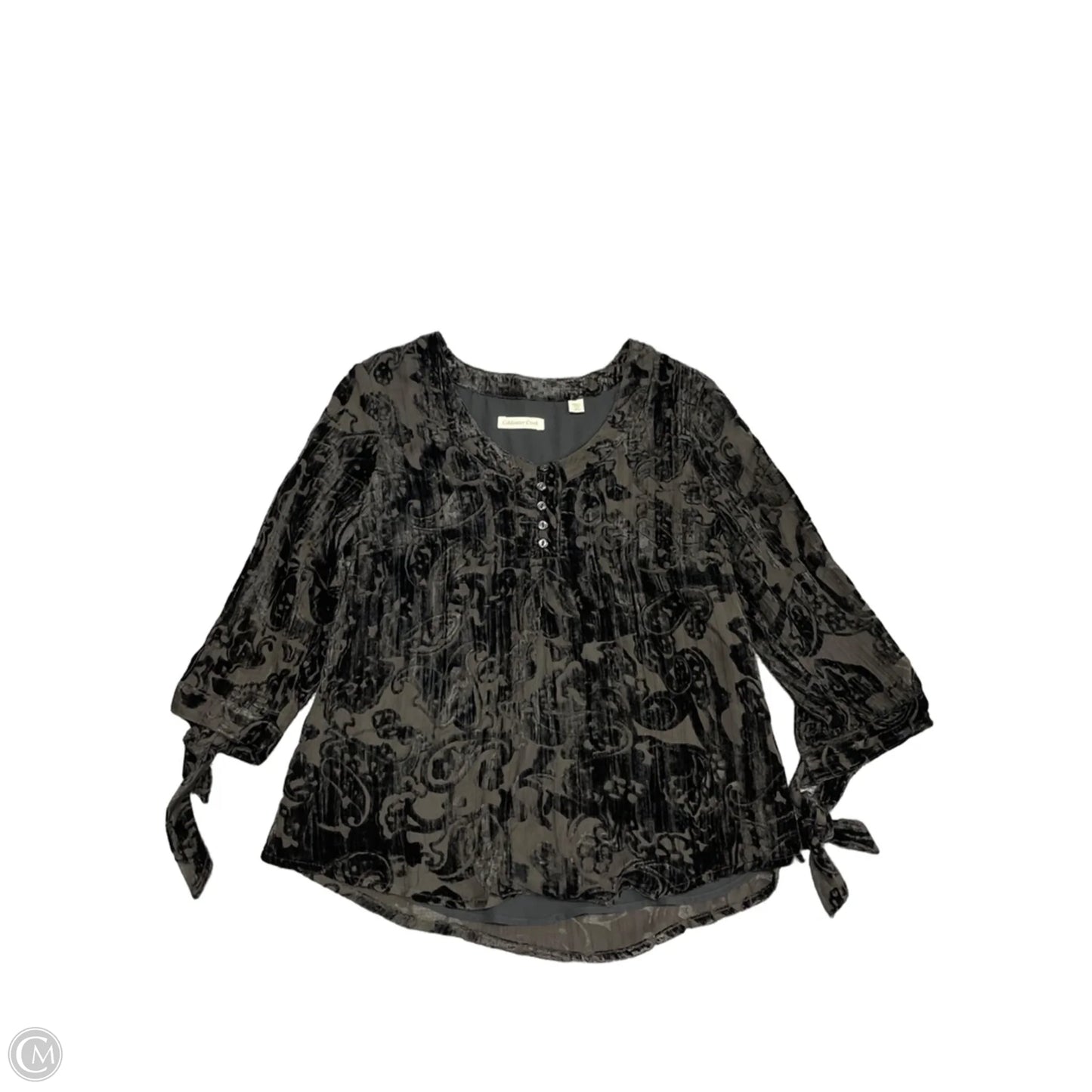 Top Long Sleeve By Coldwater Creek In Black, Size: M