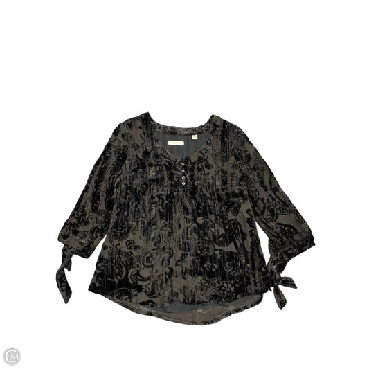 Top Long Sleeve By Coldwater Creek In Black, Size: M