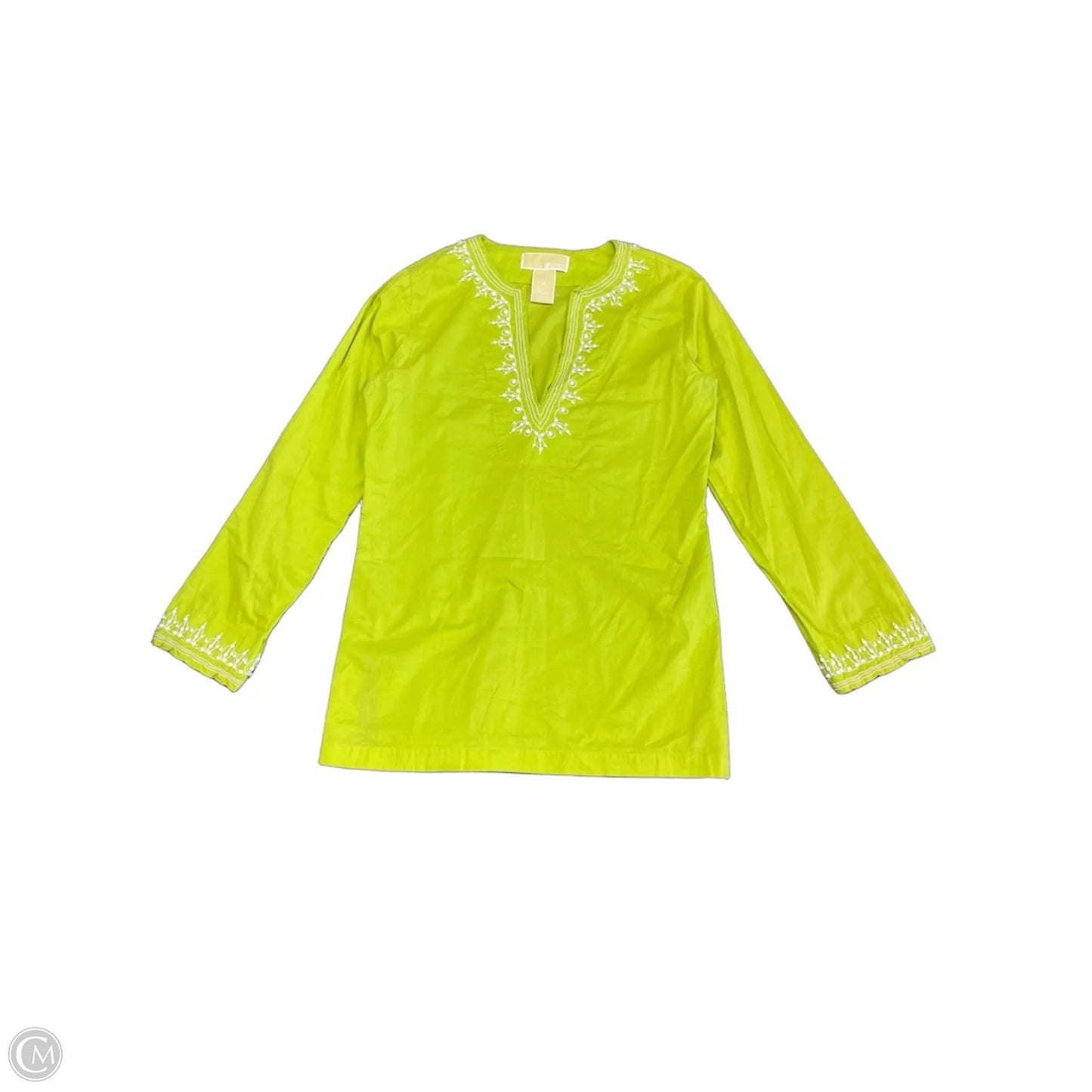 Tunic Long Sleeve By Michael By Michael Kors In Green, Size: M