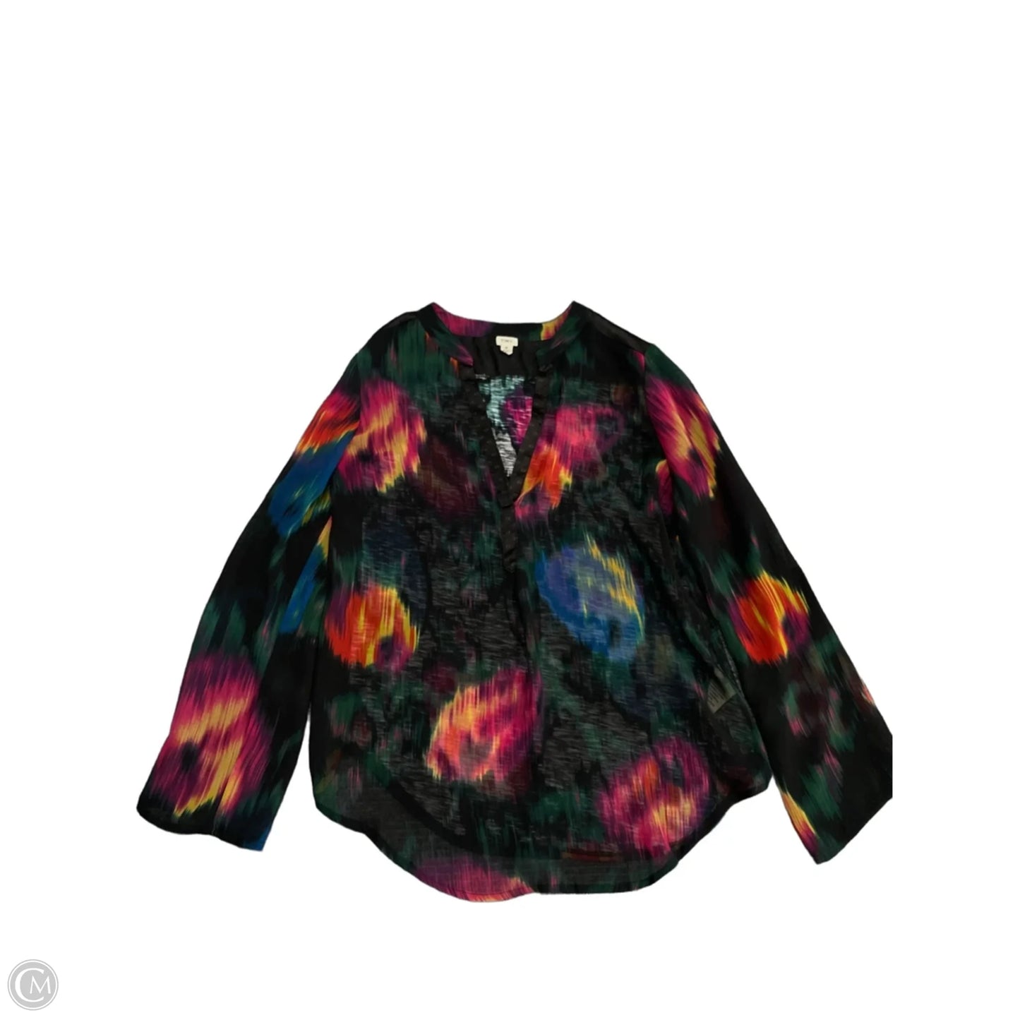 Top Long Sleeve By Tiny In Black & Green, Size: S