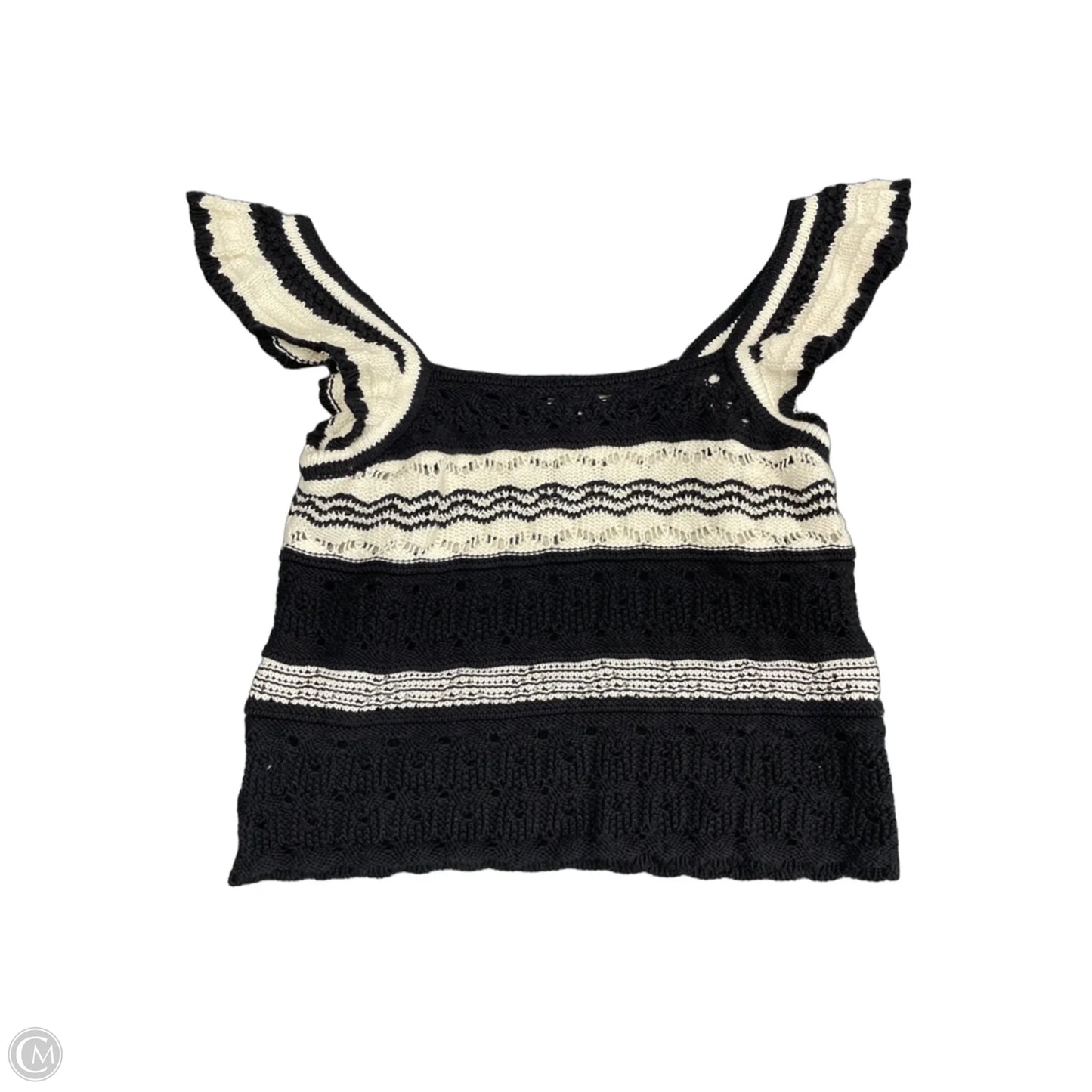 Top Sleeveless By Loft In Black & Cream, Size: Xxl