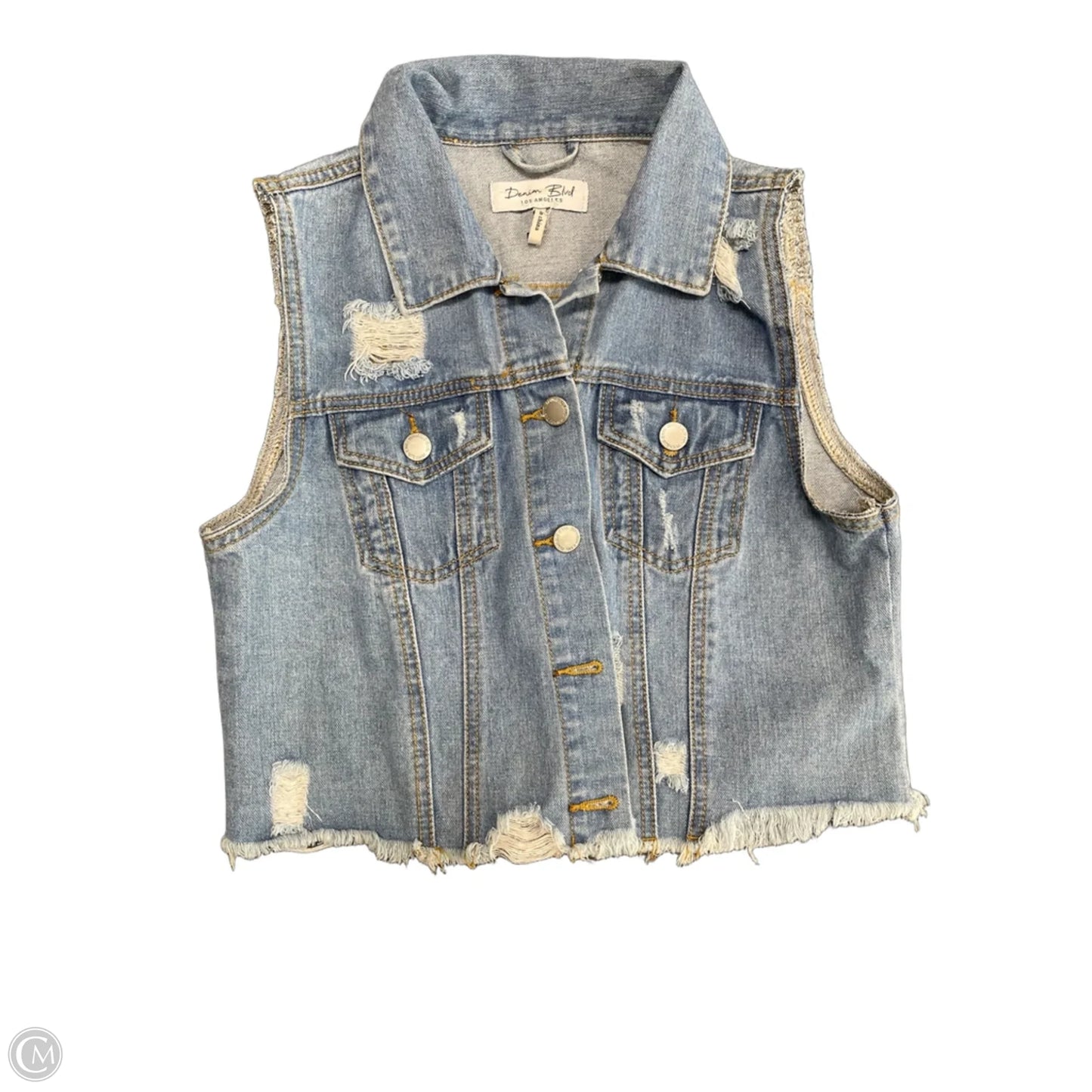 Vest Other By Clothes Mentor In Blue Denim, Size: M