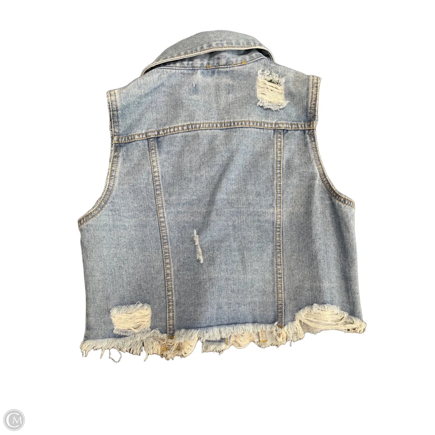 Vest Other By Clothes Mentor In Blue Denim, Size: M
