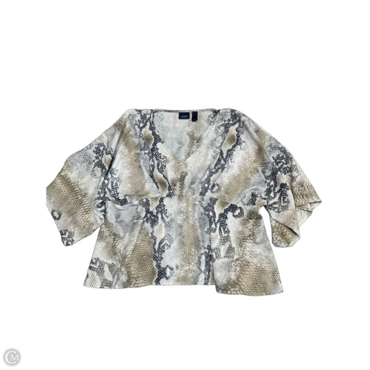 Top Short Sleeve By Daytrip In Snakeskin Print, Size: S