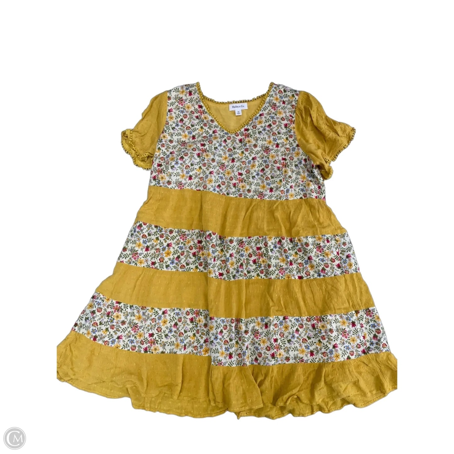Dress Casual Short By Hailey & Co In Yellow, Size: M