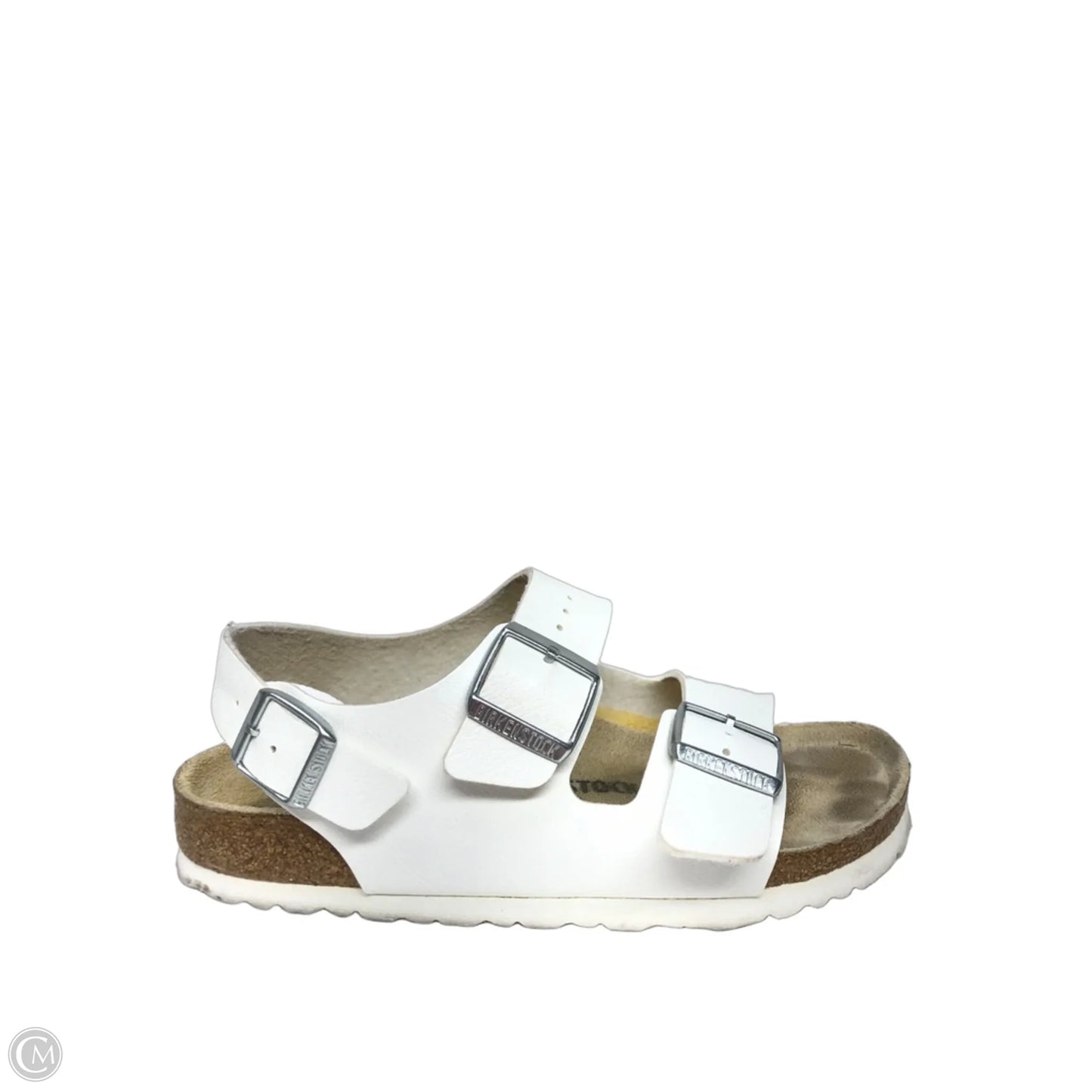 Sandals Flats By Birkenstock In White, Size: 7
