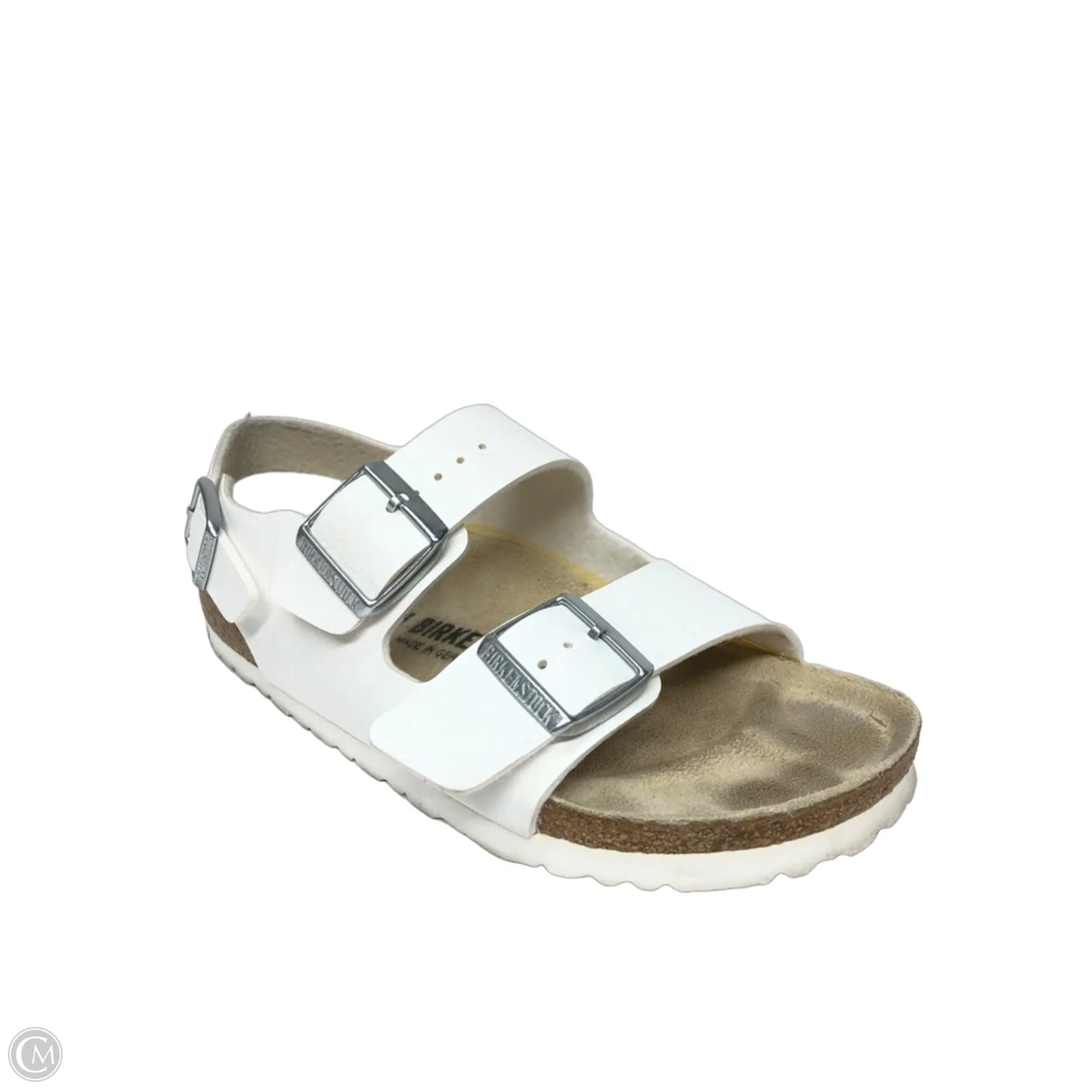 Sandals Flats By Birkenstock In White, Size: 7
