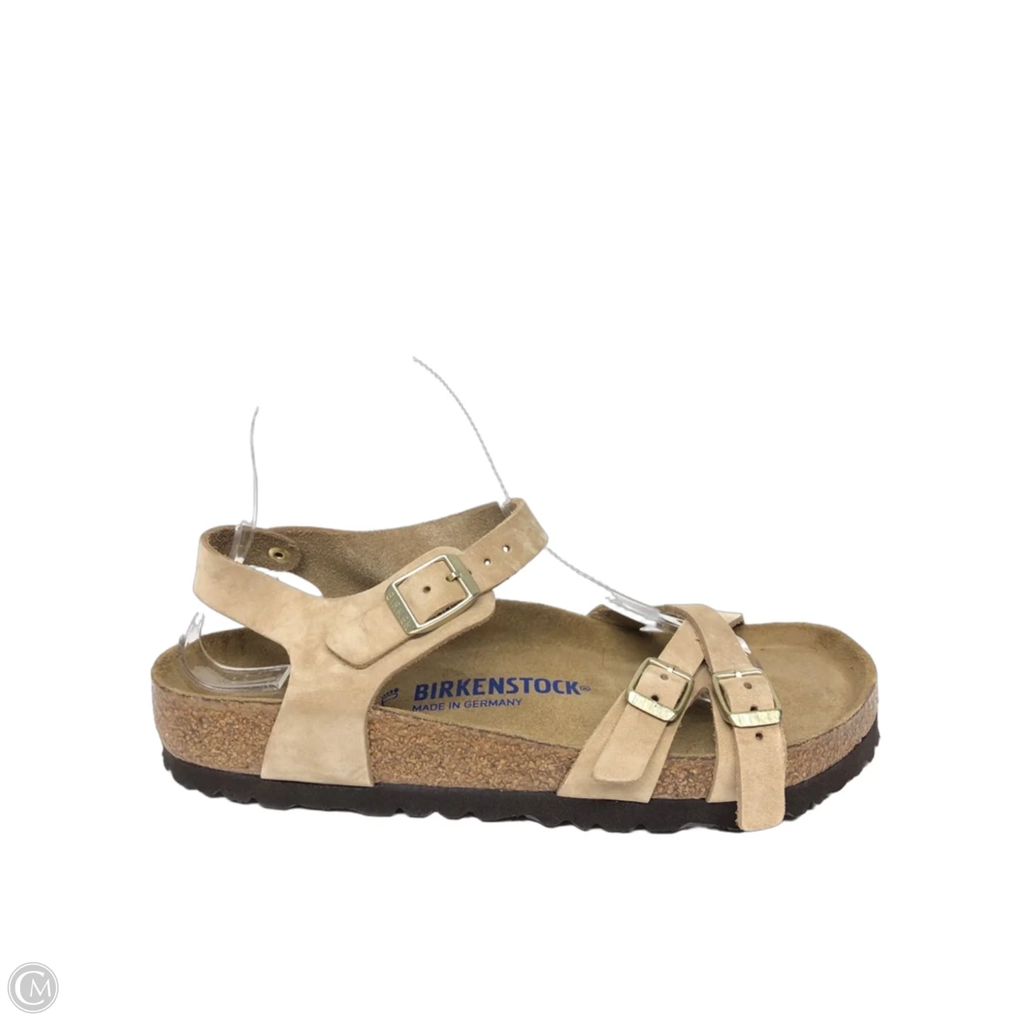 Sandals Flats By Birkenstock In Beige, Size: 8