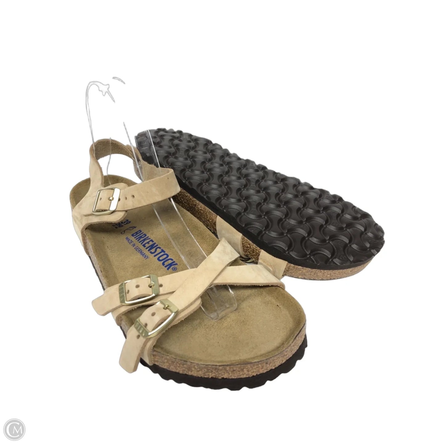 Sandals Flats By Birkenstock In Beige, Size: 8