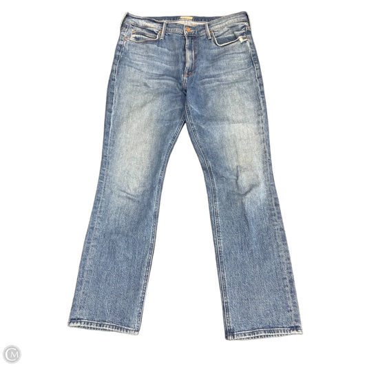 Jeans Straight By Mother In Blue Denim, Size: 14