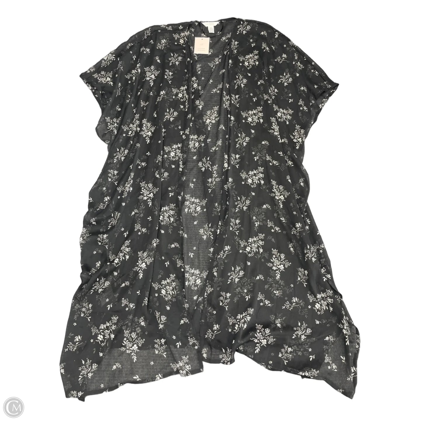 Swimwear Cover-up By Lc Lauren Conrad In Black & Cream, Size: Osfm