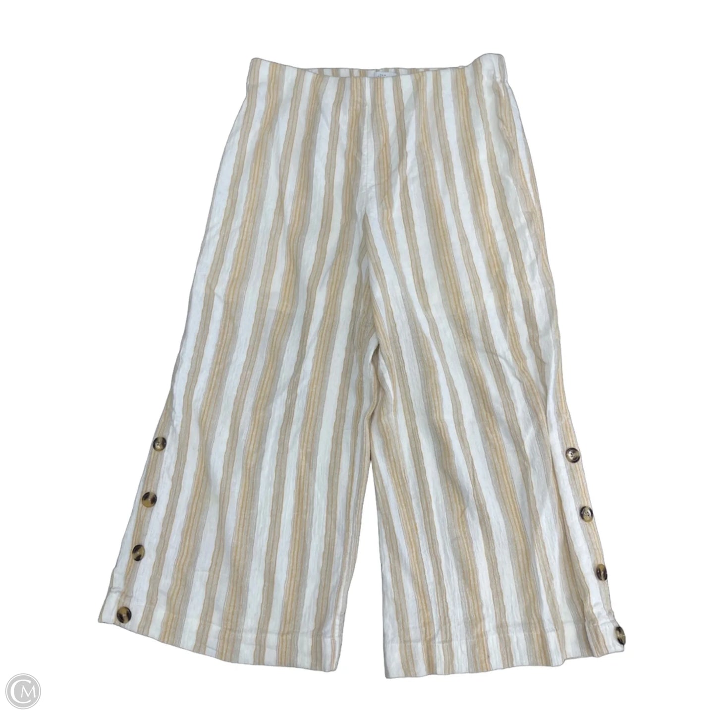 Pants Wide Leg By New Directions In White & Yellow, Size: Xl