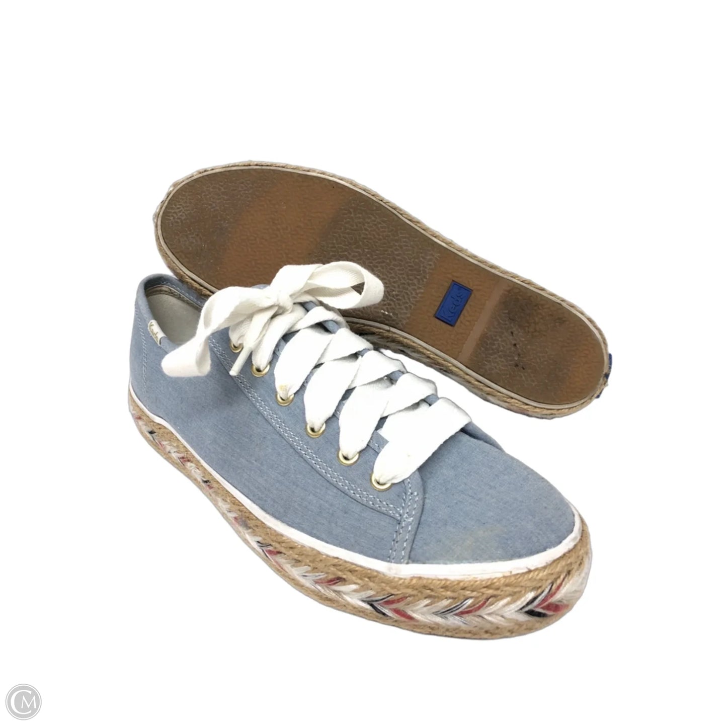 Shoes Sneakers By Keds In Blue & White, Size: 9