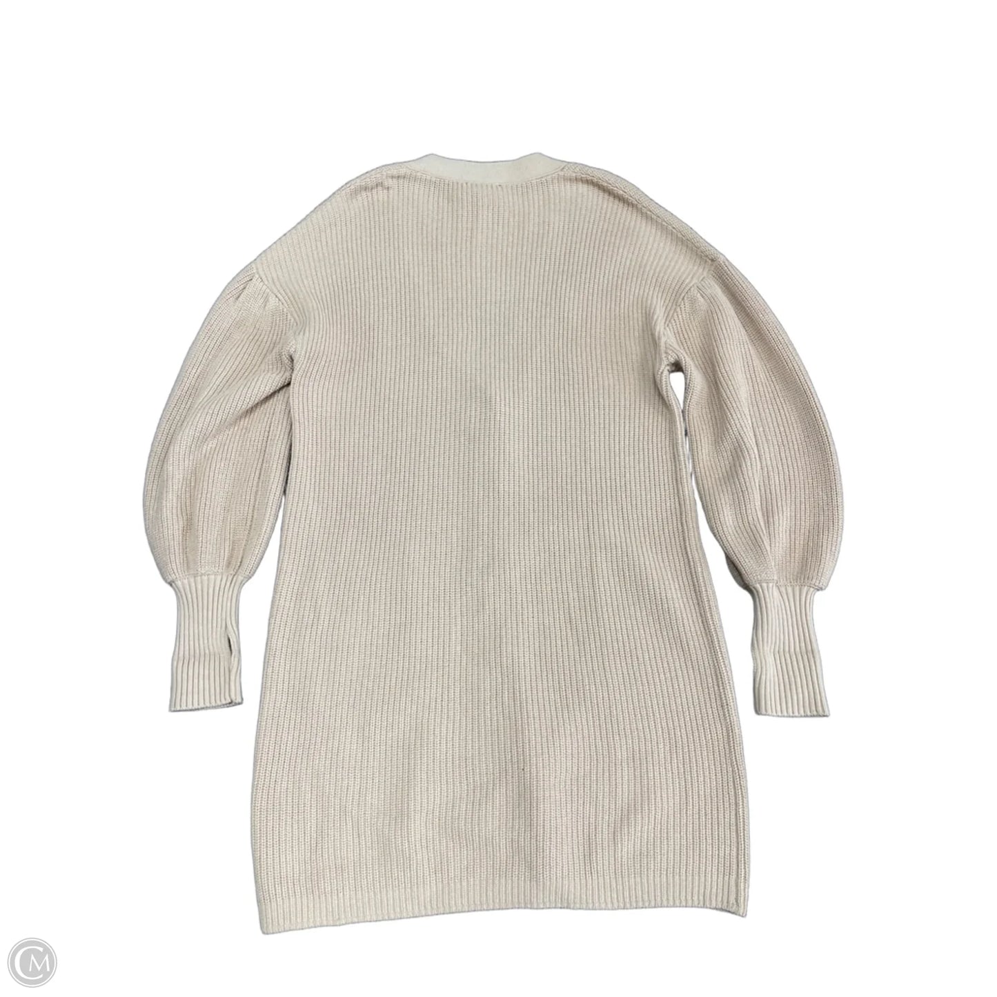 Sweater Cardigan By Clothes Mentor In Cream, Size: M
