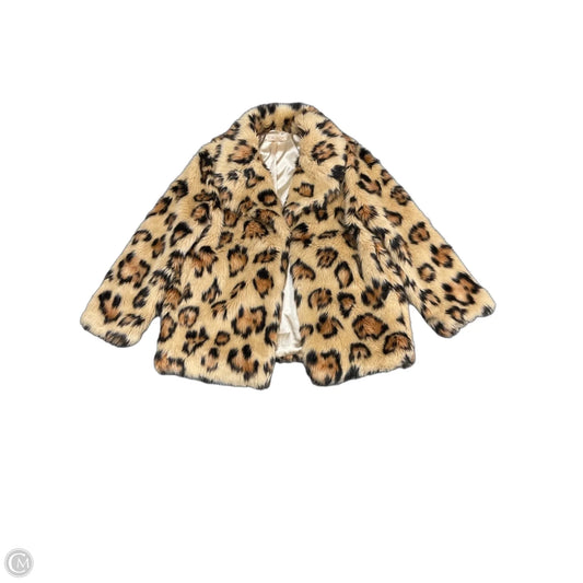 Jacket Faux Fur & Sherpa By Glamorous In Animal Print, Size: L